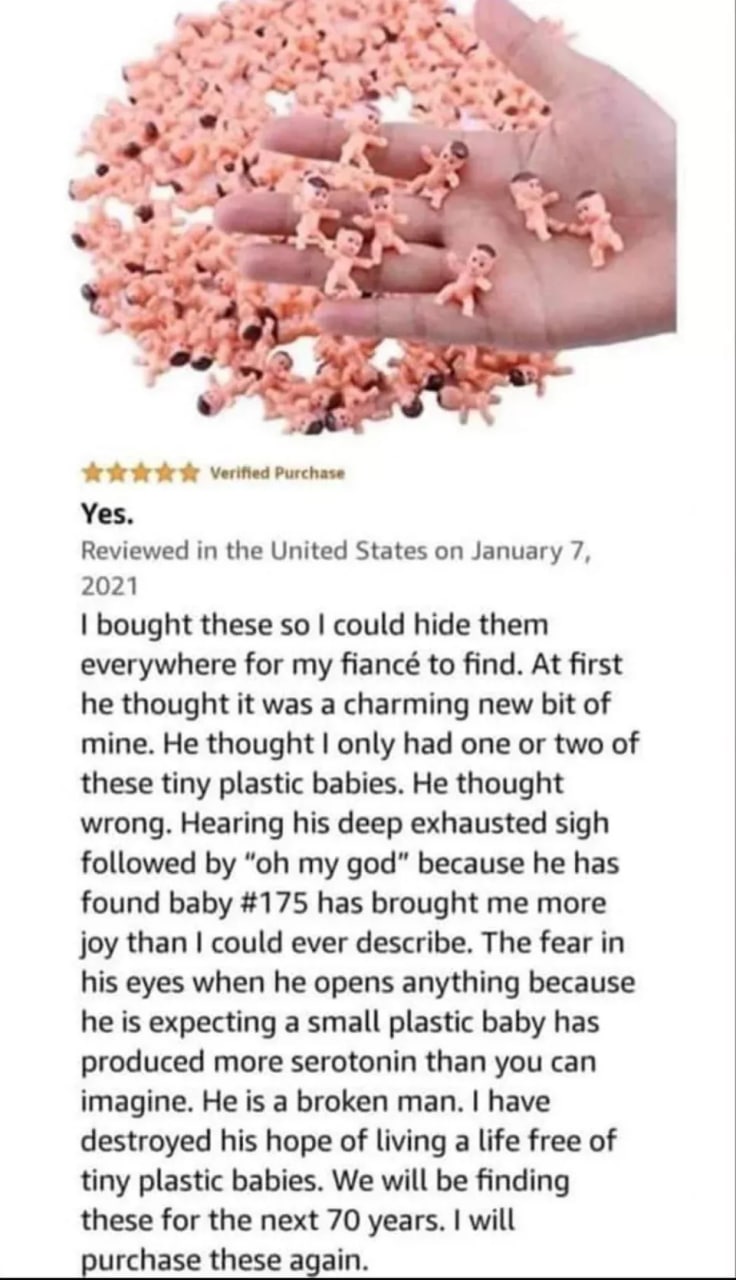 А a 2 Verified Purchase Yes. Reviewed in the United States on January 7, 2021 bought these so could hide them everywhere for my fiancé to find. At first he thought it was a charming new bit of mine. H