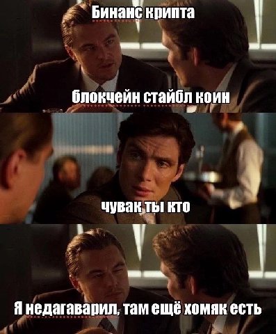 Бинанс крипта блокчейн стайбл коин чувакты кто Я недагаварил, там ещё хомяк есть
