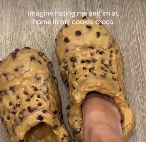 imagine hating and at home in my cookie crocs