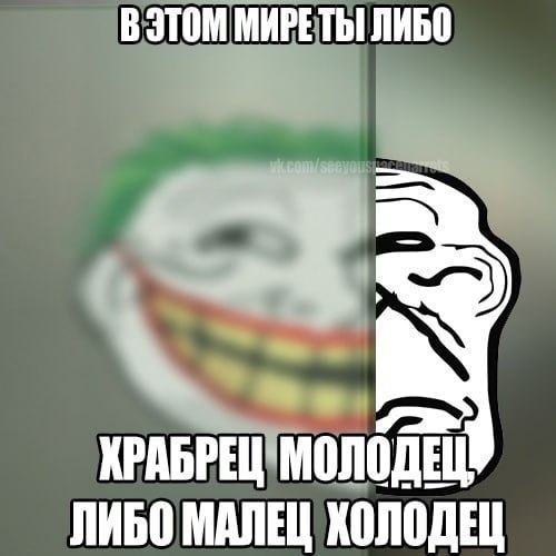 В ЭТОМ МИРЕТЫ ЛИБО ХРАБРЕЦ МОЛОДЕЦ! ЛИБО МАЛЕЦ ХОЛОДЕЦ