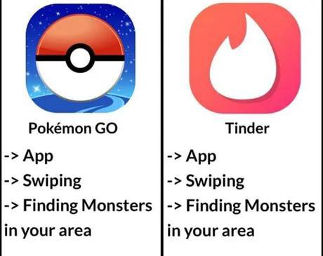 С) Pokémon Tinder App App Swiping Swiping Finding Monsters Finding Monsters in your area in your area