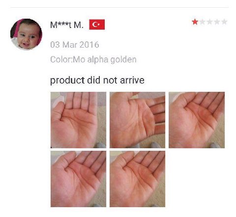 03 Mar 2016 Color:Mo alpha golden product did not arrive