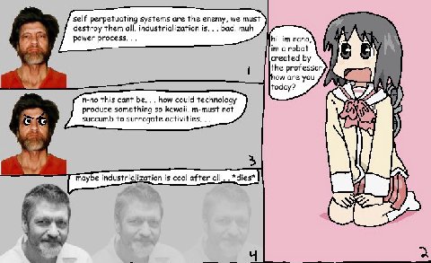 self perpetuating systems are the enemy, we must destroy them all. industrialization is... Бад. muh power process. nano, i= a robot the professor how are you today? п-по this cant how could technology
