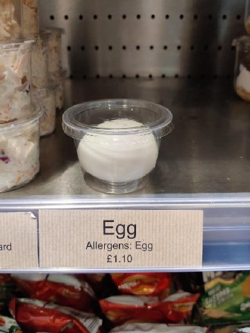 Egg Allergens: Egg £1.10
