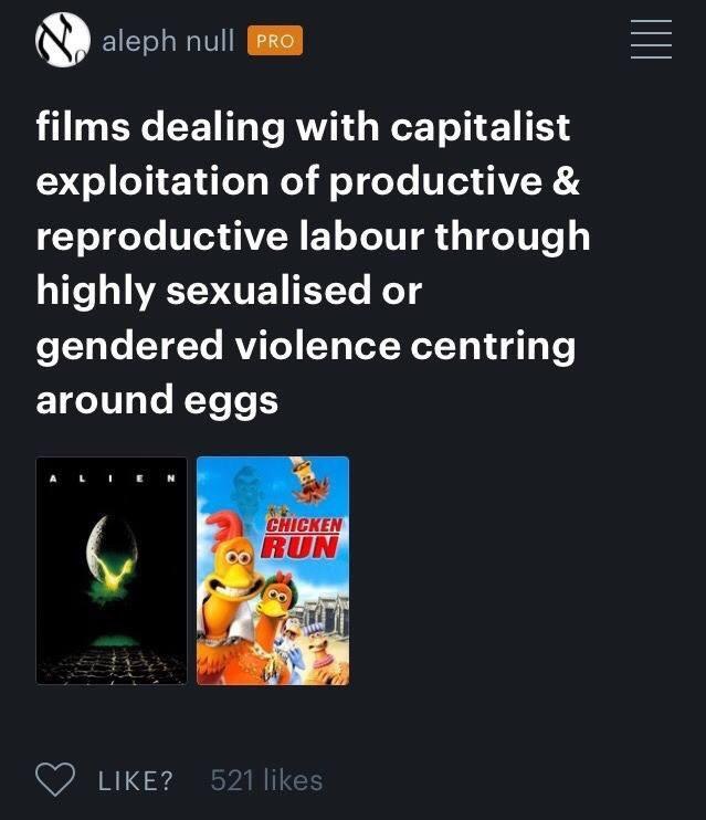 РКО films dealing with capitalist exploitation of productive reproductive labour through highly sexualised or gendered violence centring around eggs A у
