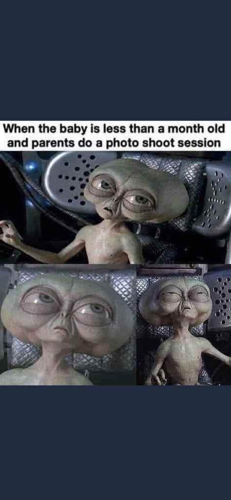 When the baby is less than a month old and parents a photo shoot session у