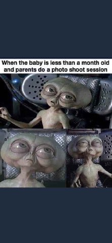 When the baby is less than a month old and parents a photo shoot session у
