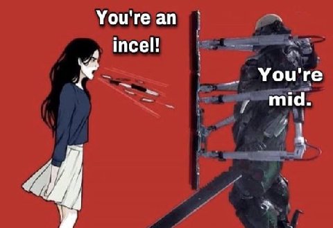 You're an incel! 4 You're mid.
