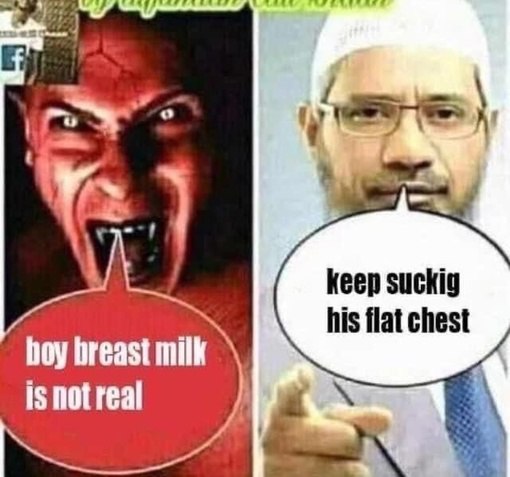 keep suckig his flat chest hoy breast milk is not real