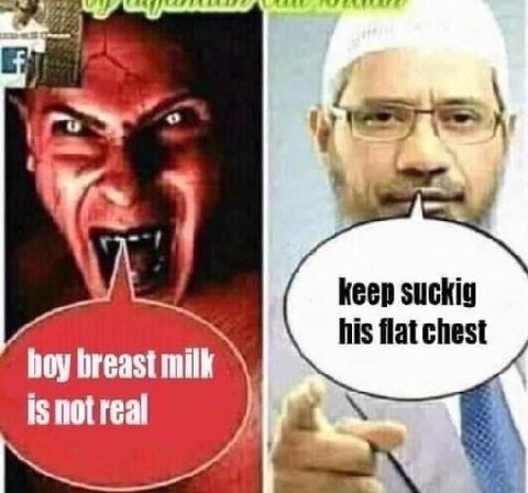 keep suckig his flat chest hoy breast milk is not real