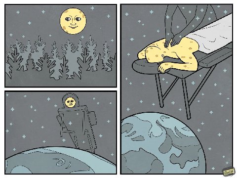 он смотрит