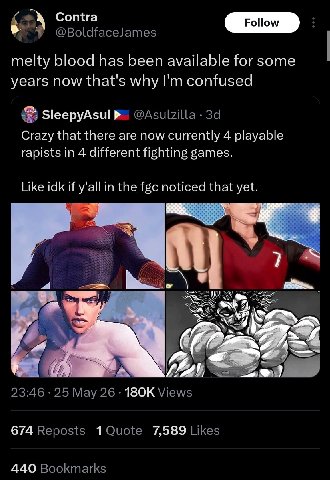 Contra тему blood has been available for some years now that's why confused SleepyAsul Crazy that there are now currently 4 playable rapists in 4 different fighting games. Like idk if y'all in the fgc