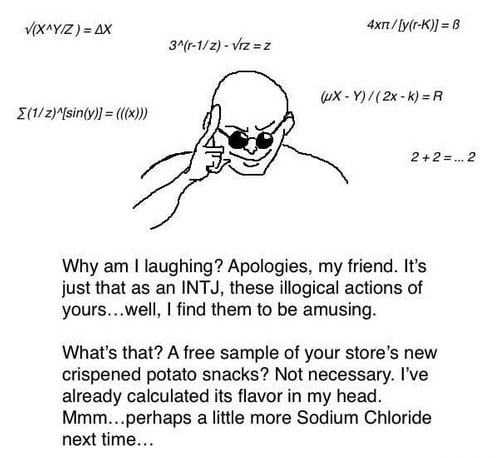 4xn/[y(r-K)] В Viz 2+2=...2 Why laughing? Apologies, my friend. It’s just that as an INTJ, these illogical actions of yours...well, find them to be amusing. What's that? A free sample of your store’s 