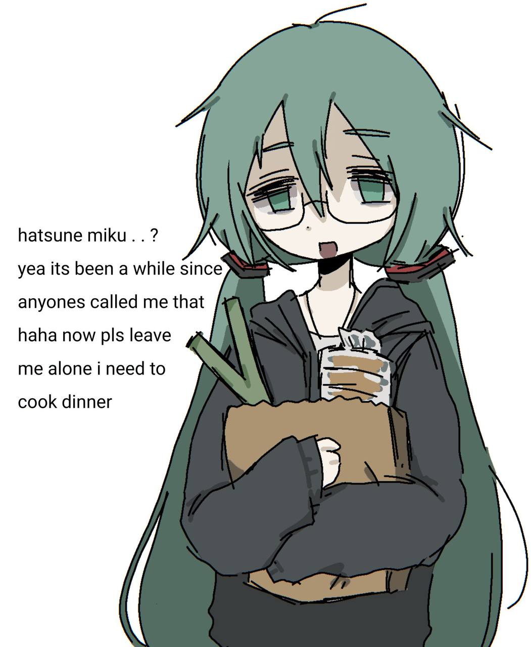 hatsune yea its been a while since anyones called me that haha now pls leave me alone i need to cook dinner
