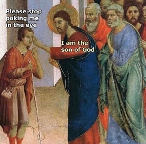 Please stop poking in the eye 4 the son of God