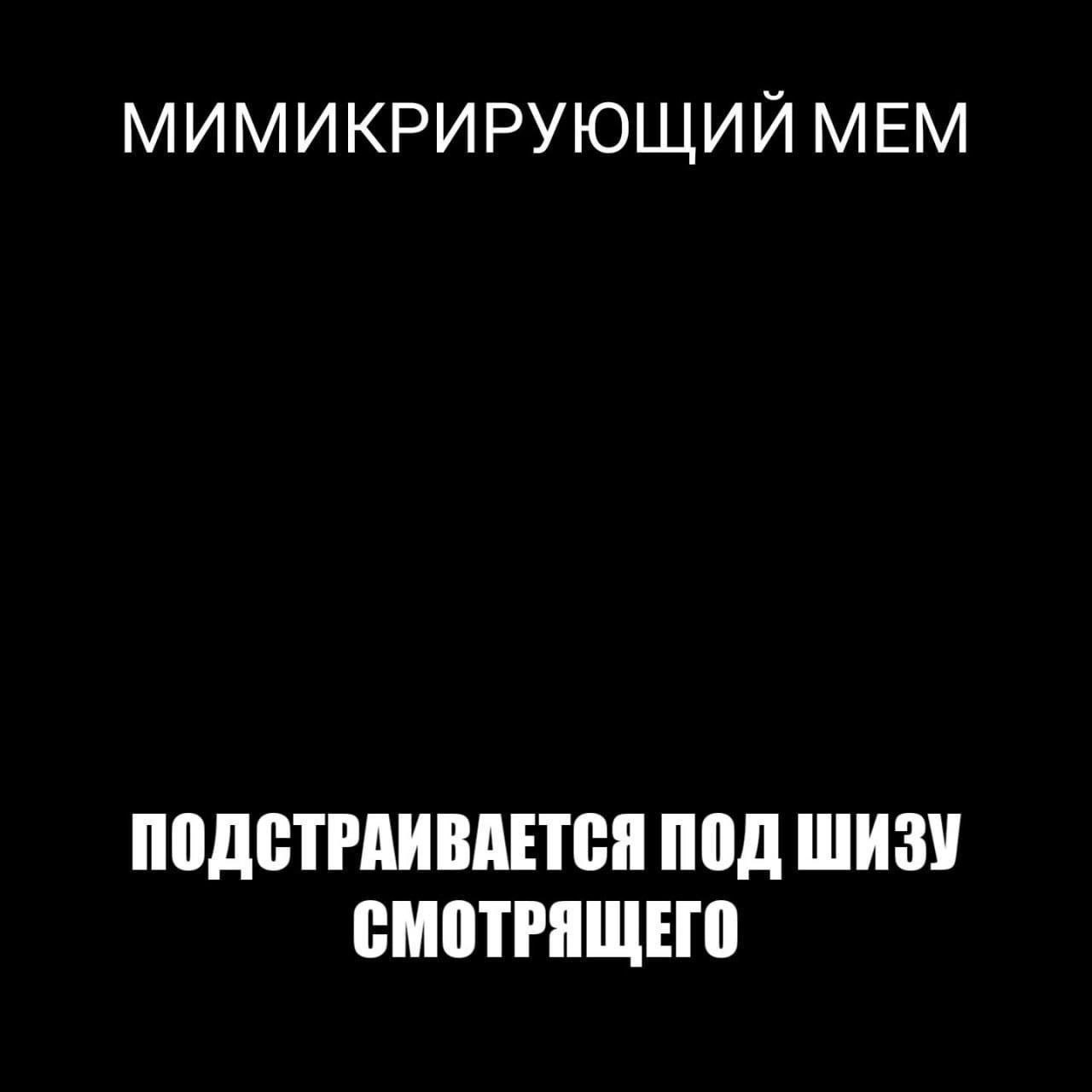 МИМИКРИРУЮЩИЙ МЕМ ПОДСТРАИВАЕТСЯ ПОД ШИЗУ СМОТРЯЩЕГО