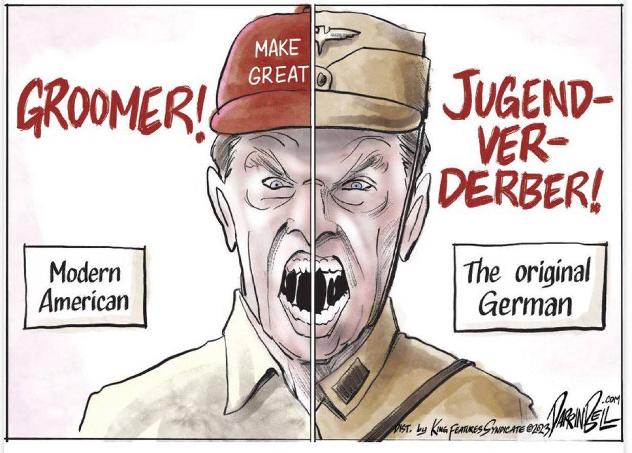 The Washington Post cartoonist who made this, Darrin Bell, was just arrested for owning child pornography.
