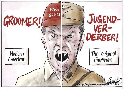 The Washington Post cartoonist who made this, Darrin Bell, was just arrested for owning child pornography.
