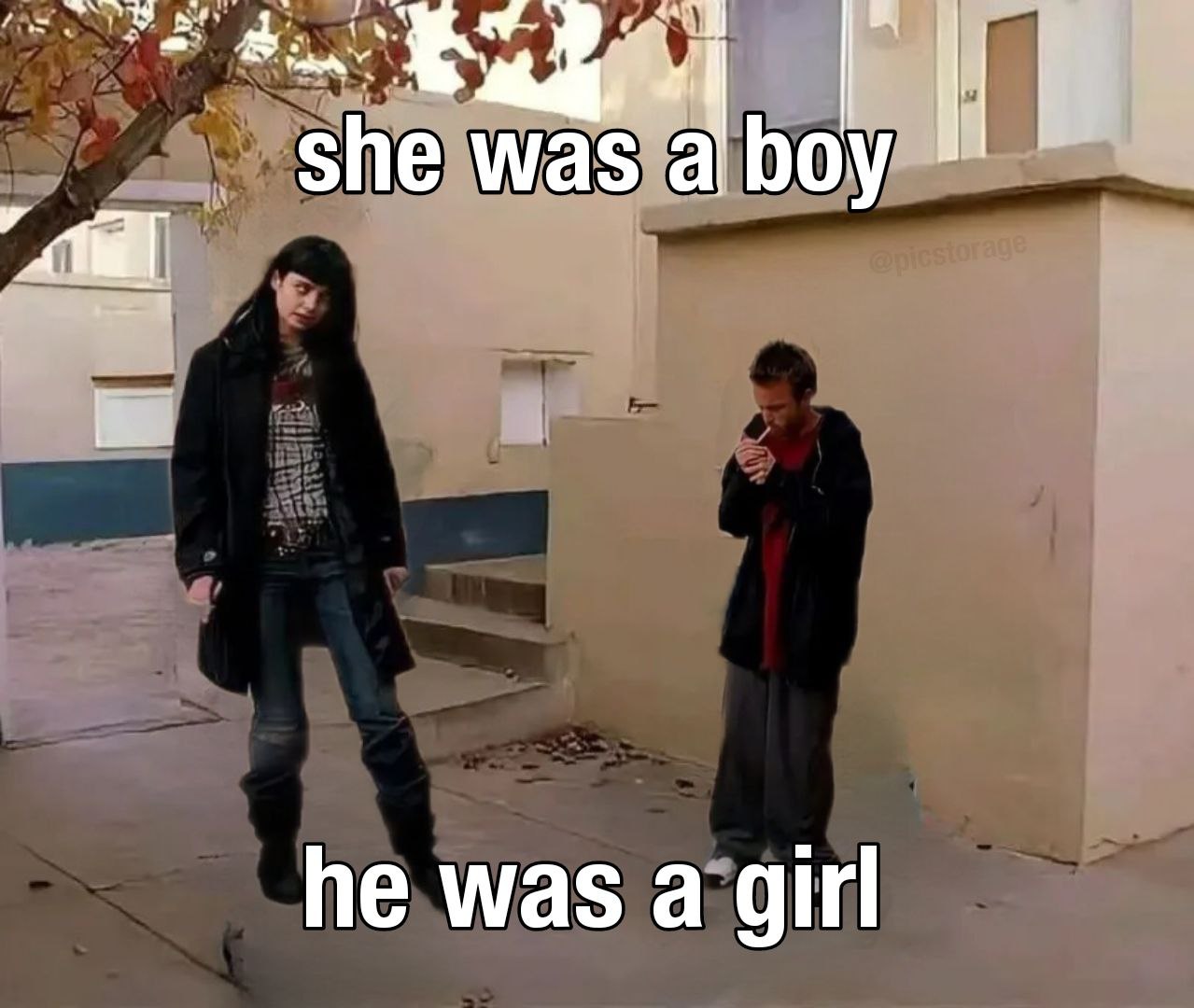 she was he was а girl