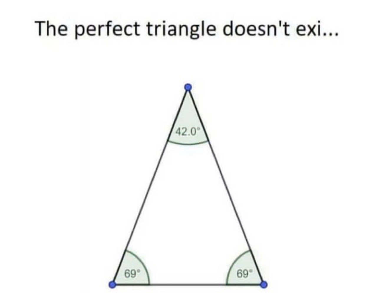 The perfect triangle doesn't exi...