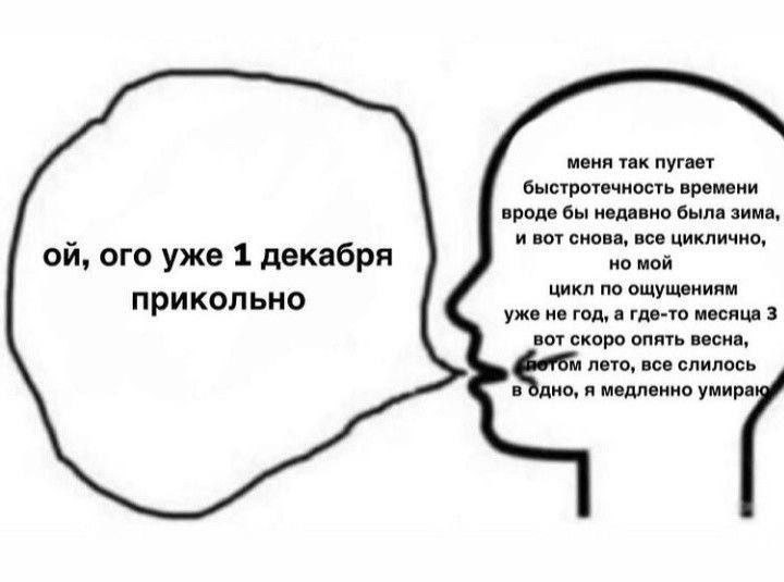меня так пугает быстротечность времени вроде бы недавно была зима, и вот снова, все циклично, ого уже 1 декабря но мой цикл по ощущениям прикольно уже не год, а где-то месяца 3 вот скоро опять весна, 