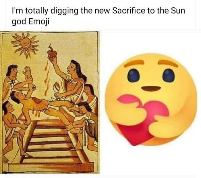 totally digging the new Sacrifice to the Sun god Emoji
