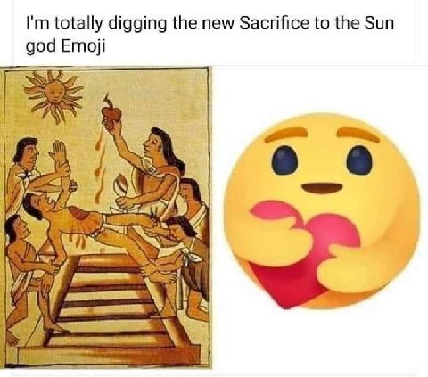 totally digging the new Sacrifice to the Sun god Emoji