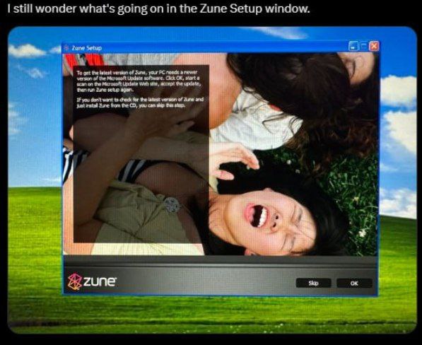 still wonder what's going on in the Zune Setup window. get version of Sune, your reeds a newer of tre Meroseft software. start the accept the hen нар agen. you dant wart check fer the latest of Ane an