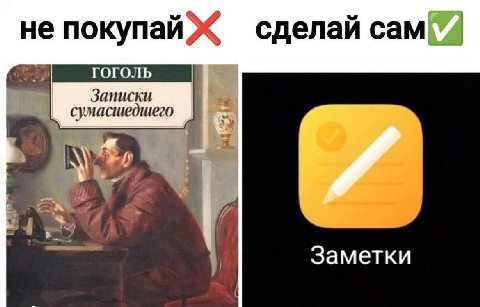 не покупай сделай сам гоголь Записки сумасшедшего Заметки