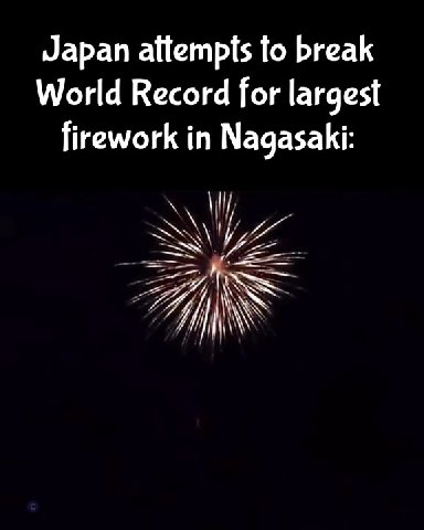 Japan attempts to break World Record for largest firework in Nagasaki: United States of America
