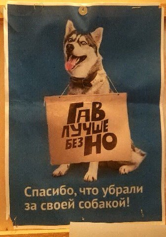 Спасибо, что убрали за своей собакой!