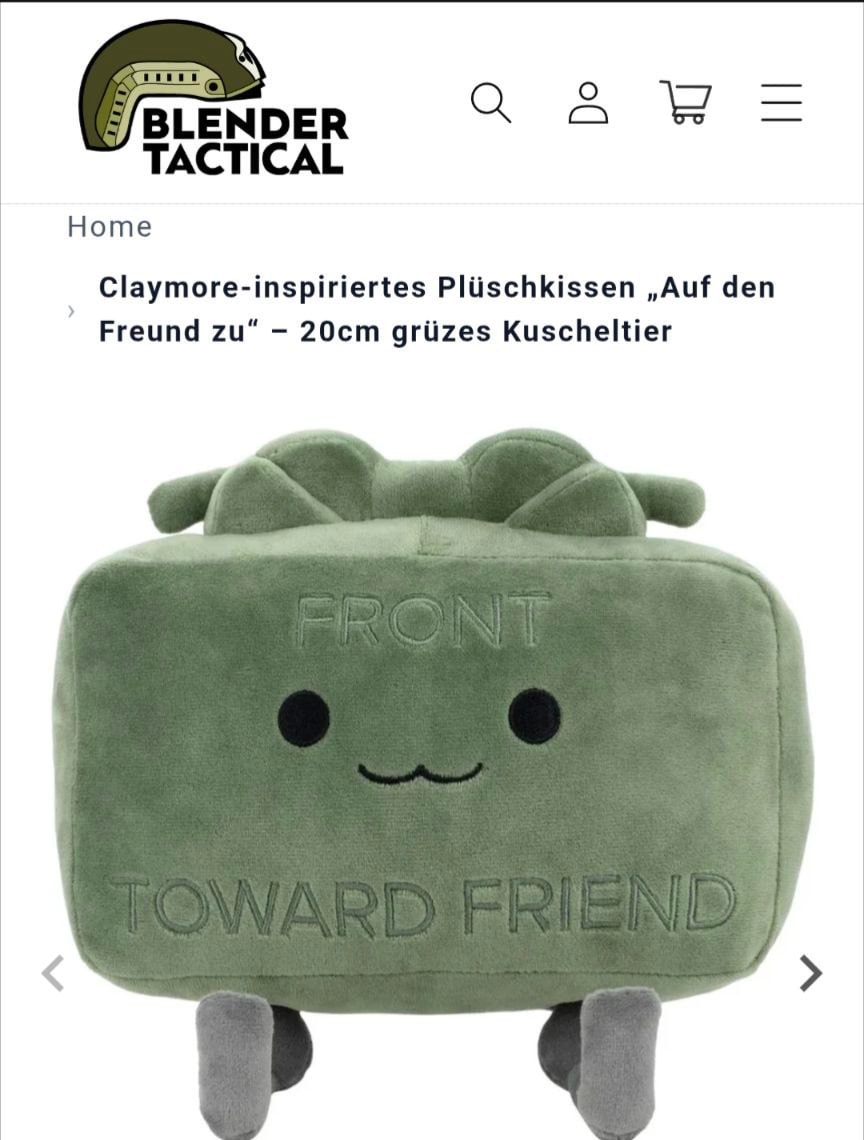 NDER TACTICAL Home Claymore-inspiriertes ,Auf den Freund griizes Kuscheltier
