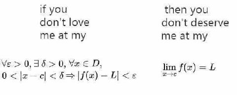 if you then you don't love don't deserve me at my me at my 0, lim