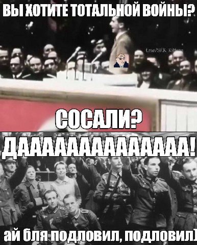 ВЫ ХОТИТЕ ТОТАЛЬНОИ ВОИНЫ? a ДА бля подловил, подловил]