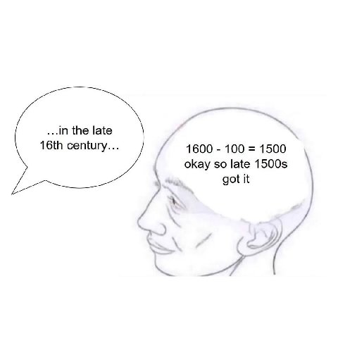 ...in the late century... 1600 100 1500 okay so late got it