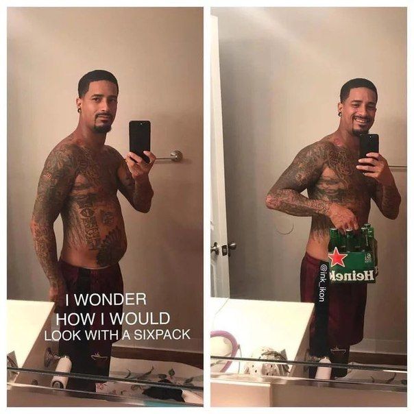 WONDER HOW WOULD LOOK WITH A SIXPACK