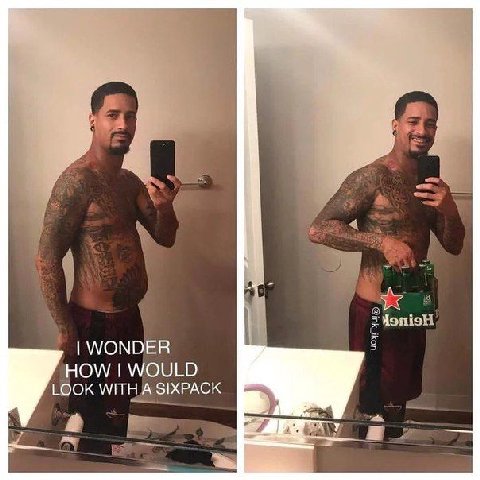 WONDER HOW WOULD LOOK WITH A SIXPACK