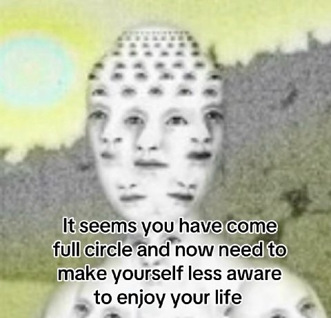 соте Itseems you havelc now пее ake yourself less aware enjoy your life