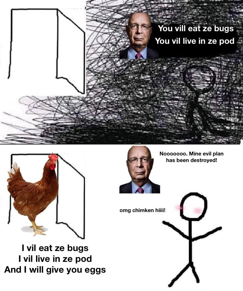 Я You vill eat bugs и You vil live in pod 5 Nooooooo. Mine evil plan has been destroyed! omg chimken hiiii! I vil eat bugs I vil live in pod And will give you eggs