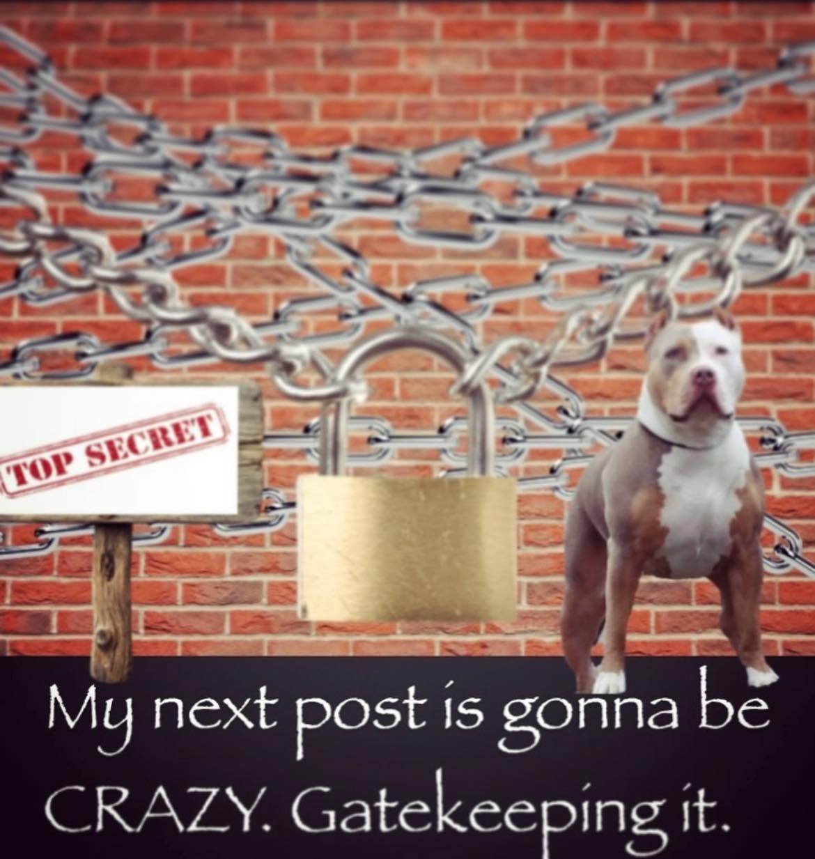 My next post is be