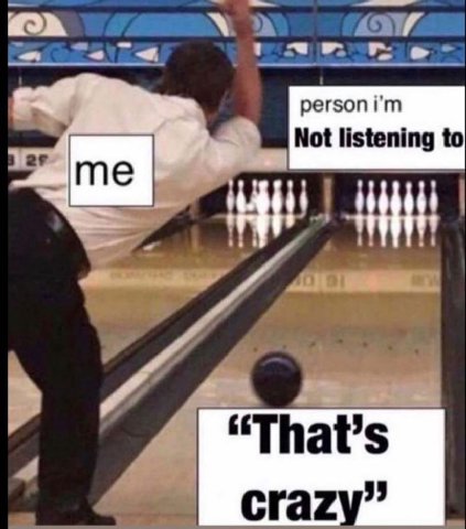 on person Not listening to 33 crazy”