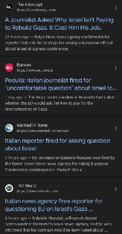 In The Intercept A Journalist Asked Why Israel Isn't Paying to Reouild Gaza. It Cost Him His Job. Nova news agency confirmed it let reporter Gabriele Nunziati for asking a European official about Isra