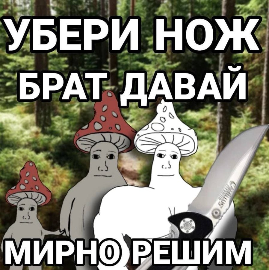 УБЕРИ нож ДАВАЙ she с.) МИРНО
