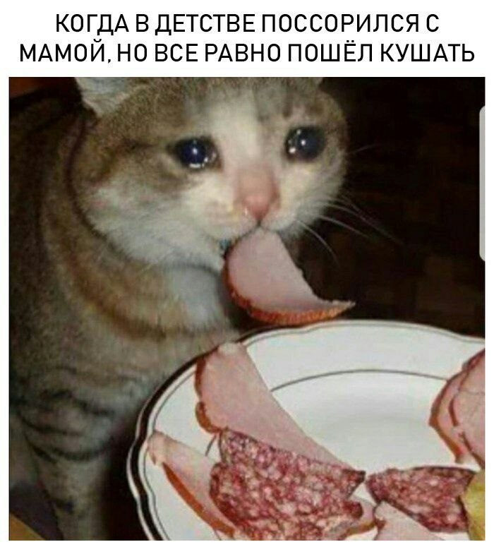 КОГДА В ДЕТСТВЕ ПОССОРИЛСЯ С МАМОЙ, НО ВСЕ РАВНО ПОШЁЛ КУШАТЬ