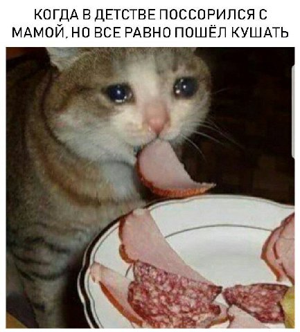 КОГДА В ДЕТСТВЕ ПОССОРИЛСЯ С МАМОЙ, НО ВСЕ РАВНО ПОШЁЛ КУШАТЬ