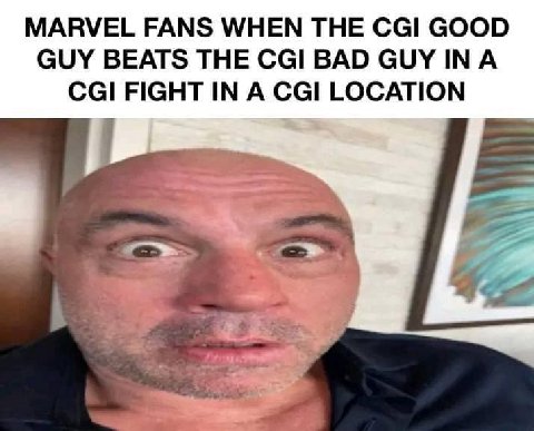MARVEL FANS WHEN THE GOOD GUY BEATS THE CGI BAD GUY INA CGI FIGHT IN A CGI LOCATION