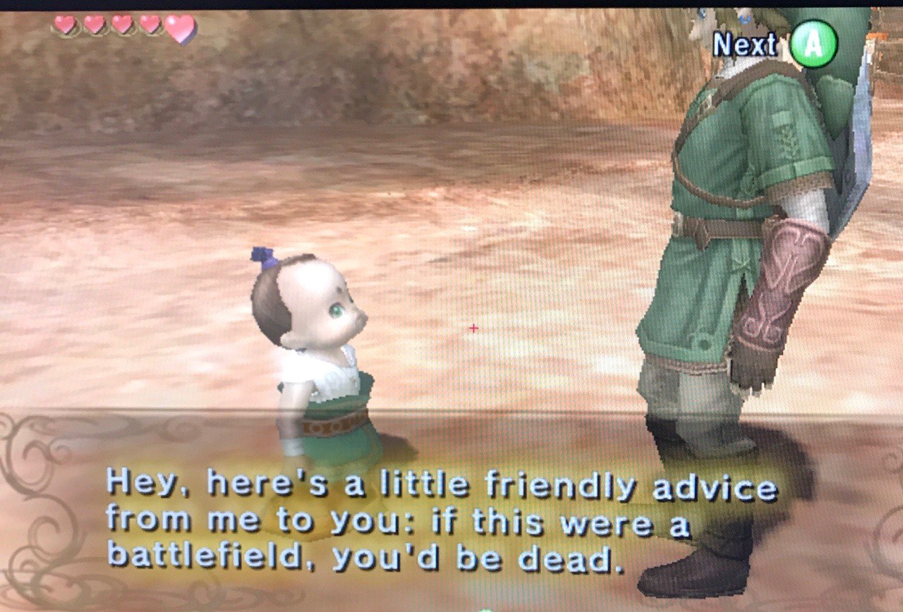 Мех к. sic an. Hey. here's a little friendly advice from me to you: И this were а battlefield, you'd dead.