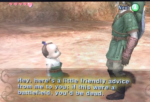 Мех к. sic an. Hey. here's a little friendly advice from me to you: И this were а battlefield, you'd dead.