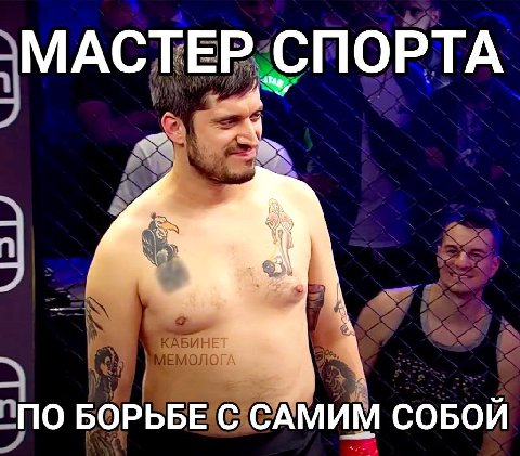 МАСТЕР СПОРТА ПО БОРЬБЕ С САМИМ СОБОЙ
