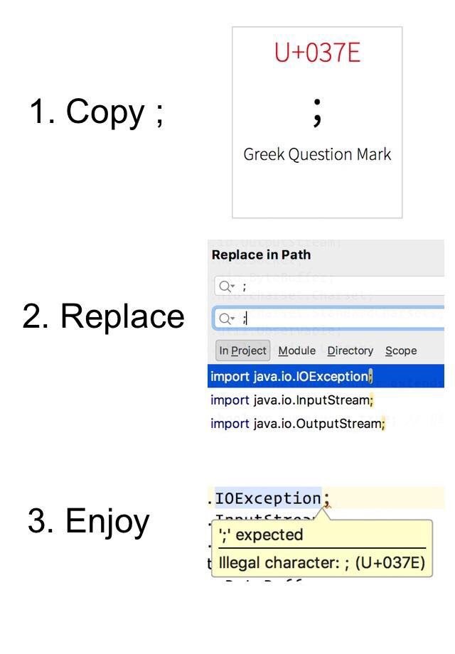 1. Copy Greek Question Mark Replace in Path 2. Replace In Project) Module Directory Scope import java.io.InputStream; import java.io.OutputStream; 3. Enjoy expected eget character: